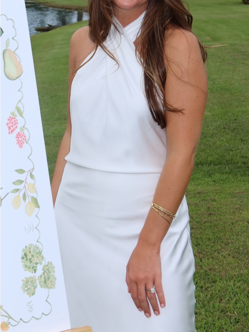 Show Me Your MuMu White Halter Neck Dress